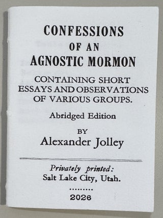 Confessions of an Agnostic Mormon