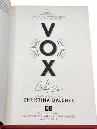 Vox: The Gripping Debut of 2018 That Everyone's Talking About! (6/9)